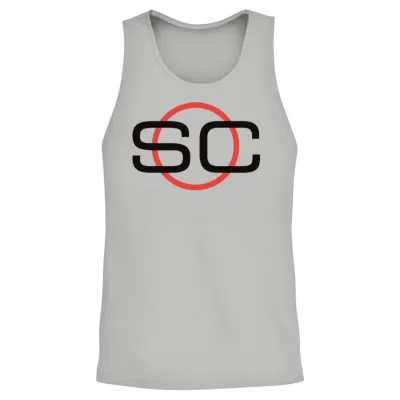 Espn Sportscenter Black Red Circle Logo V1 Unisex Tank Top - Ash