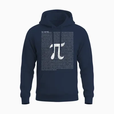 Symbole Pi Avec Chiffres Unisex Hoodie - Navy