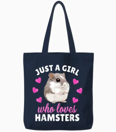 Just a Girl Who Loves Hamster Cute Zwerghamster Haustierbesitzer Tote Bags - Navy