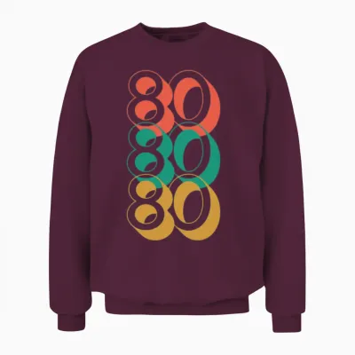 Retro 80s Unisex Sweatshirt - Maroon