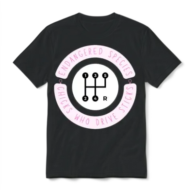 Chicks Who Drive Sticks Design Women's T-Shirts Unisex T-Shirt - Black