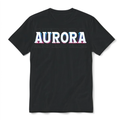 Retro - Aurora Unisex T-Shirt - Black