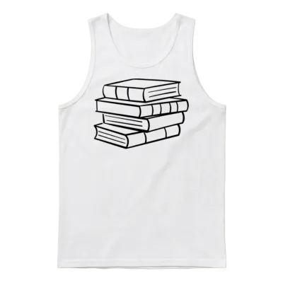 Books Unisex Tank Top - White