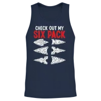 Arrowhead Hunting Check Out My Six Pack Artifact Unisex Tank Top - Navy – 2