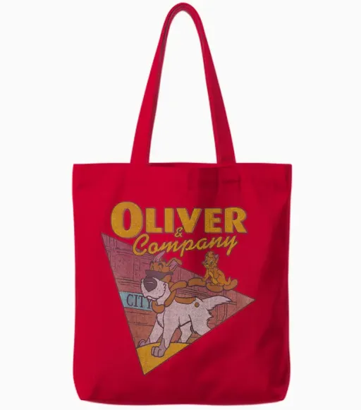 Disney Oliver & Company Tote Bags in Red