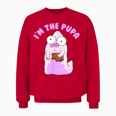 Solar Opposites I'm the Pupa Portrait Funny Cartoon Unisex Sweatshirt - Red