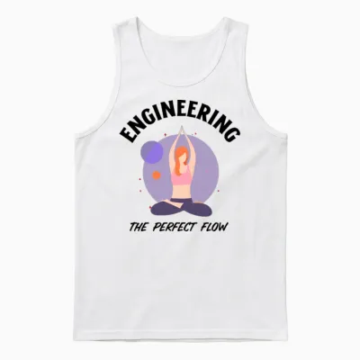 Engineering the Perfect Flow Unisex Tank Top - White