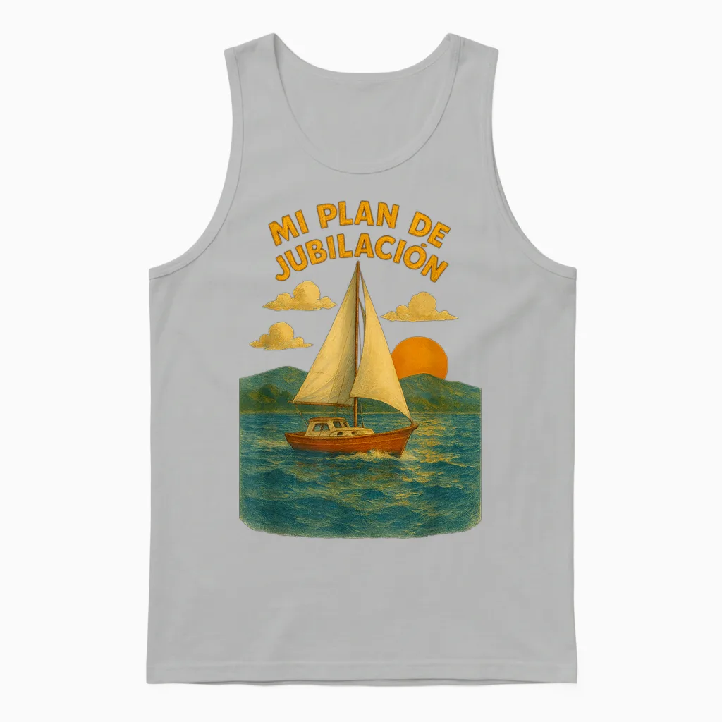 My Plan De Jubilee Barco Velero Mar Unisex Tank Top in Ash
