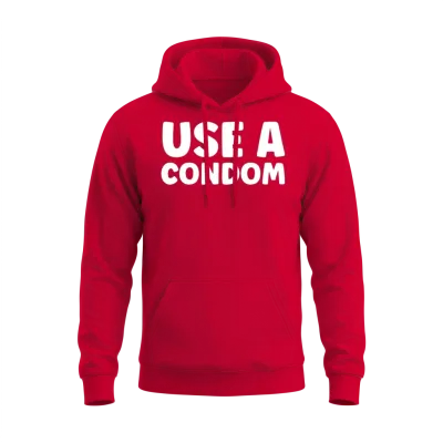 Use a Condom Unisex Hoodie - Red