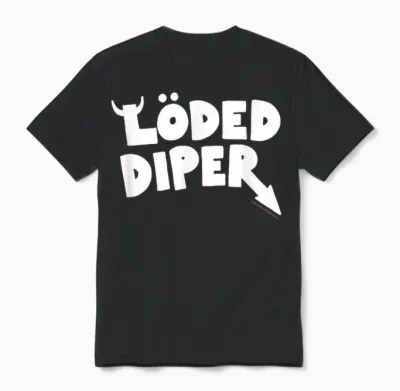 Diary of a Wimpy Kid Löded Diper Band Logo Unisex T-Shirt - Black