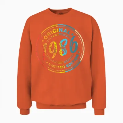 40.geburtstag Retro Vintage 1986 Mann Frau Geschenk Unisex Sweatshirt - Orange