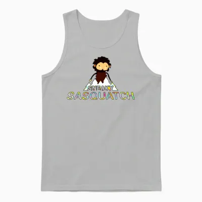 Sneaky Sasquatch Head Unisex Tank Top - Ash