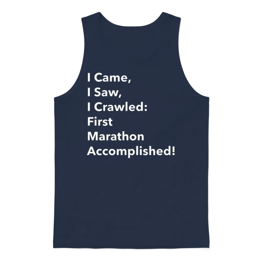 First Marathon | My First Marathon Unisex Tank Top - Navy