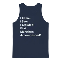 First Marathon | My First Marathon Unisex Tank Top - Navy – 1