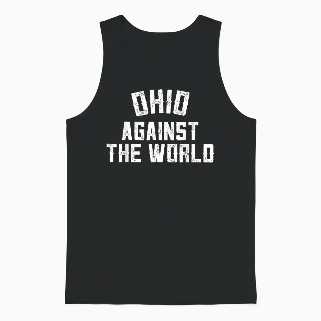 Retro Ohio Against the World Vintage Modern Ohio Against the World Funny Football T-Shirt - Black, Small, Unisex-Adult, Short Sleeve, Unisex Tank Top in Black