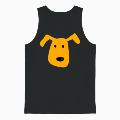 Dog Unisex Tank Top - Black