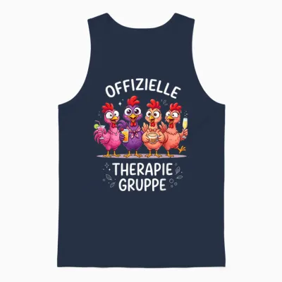 Offizielle Therapie Gruppe Hühner Unisex Tank Top - Navy
