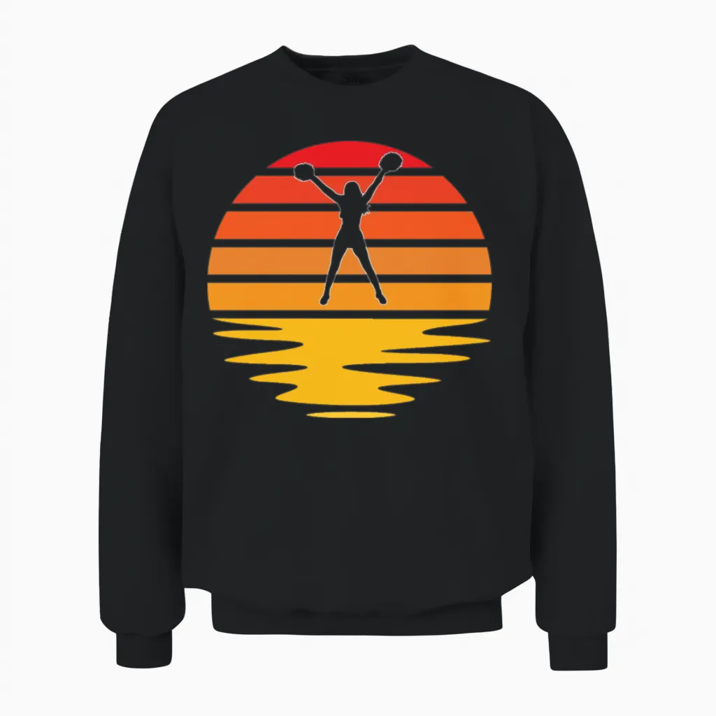 Cheerleading Retro Unisex Sweatshirt in Black
