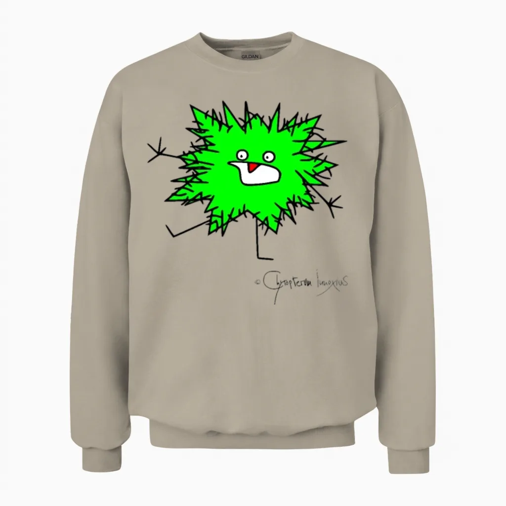 Woolly Beastie Freaks Out - Bestiolus Cerritus Unisex Sweatshirt in Sand