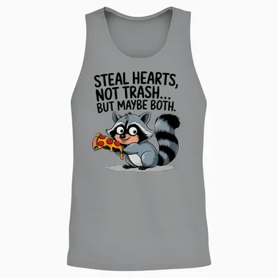 Funny Raccoon Unisex Tank Top - Sport Grey