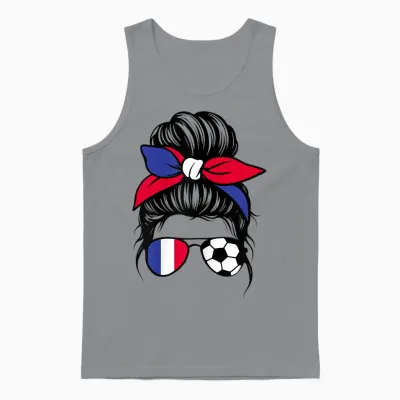 Drapeau De La France Femme Supporters Français Unisex Tank Top - Sport Grey