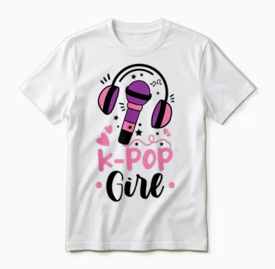 K-Pop Girl Saying Gift for K Pop Lovers T-Shirt, White Unisex T-Shirt - White