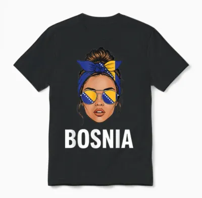 Bosnien Und Herzegowina Flagge Bosnische Wurzeln Unisex T-Shirt - Black