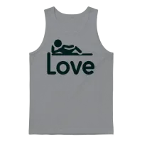 3d Love Typography with Creative Design Unisex Tank Top - Sport Grey – 1