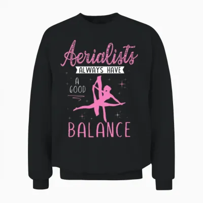 Aerial Silks. Aerial Silk Unisex Sweatshirt - Black