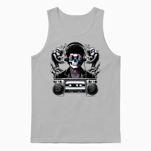 Retro Rythm Unisex Tank Top - Ash
