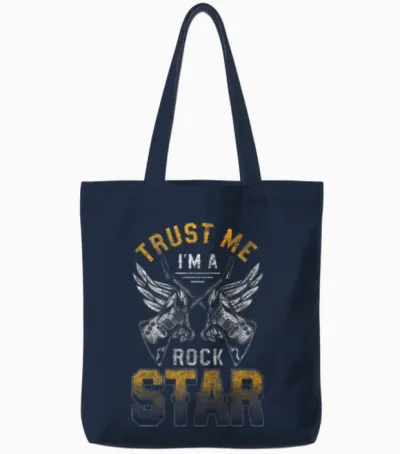 Rock Guitar Festival Tote Bags - Navy