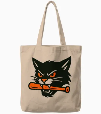 Lake Cliff Strays - Cat Logo Tote Bags - Natural