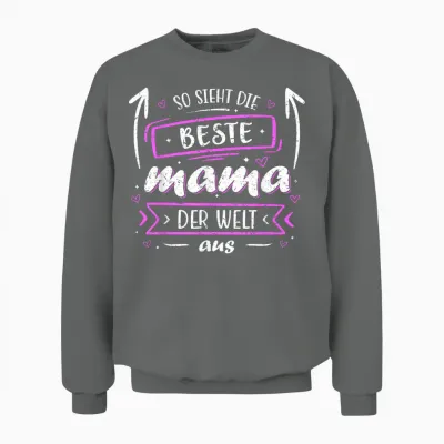 Super Mama Beste Mama Der Welt Mutter Muttertag Unisex Sweatshirt - Graphite Heather