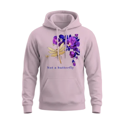 Not a Butterfly Unisex Hoodie - Light Pink
