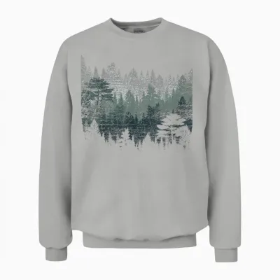 Night Nature Wildlife Trees Outdoor Forest T-Shirt Small Unisex Sweatshirt - Ash