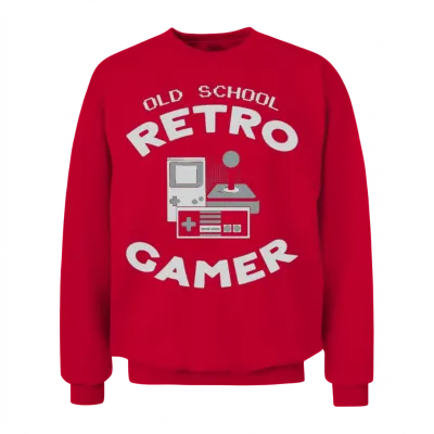 Old School Retro Gamer Unisex Sweatshirt - Red