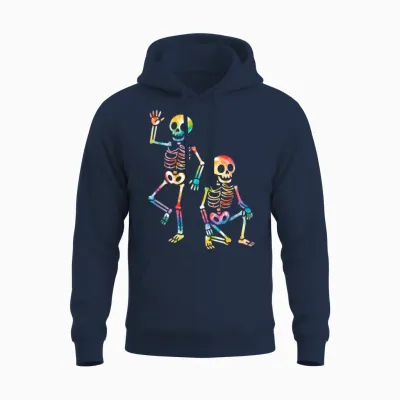 Funny Halloween Trump Skeleton Trump Unisex Hoodie - Navy