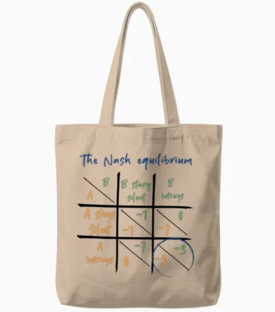 Nash Equilibrium - Game Theory from John Nash Tote Bags - Natural