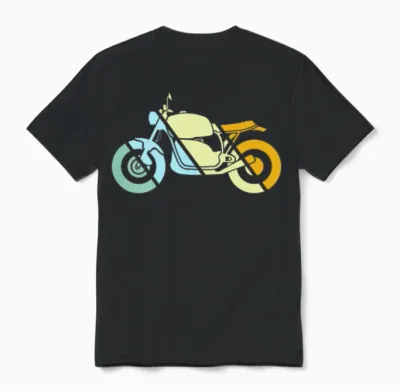 Motorcycle Retro Unisex T-Shirt - Black