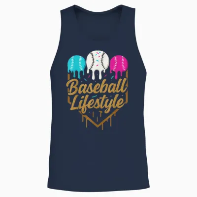 Baseball Lifestyle 101 Apparel Youth Baseball Unisex Tank Top - Navy