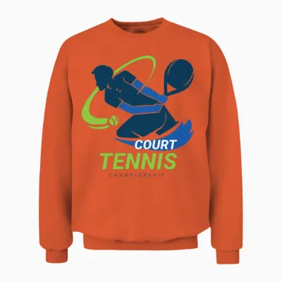 Tennis Court Championship Unisex Sweatshirt - Orange