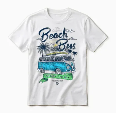Volkswagen Das Leben Am Meer Vatertag Unisex T-Shirt - White