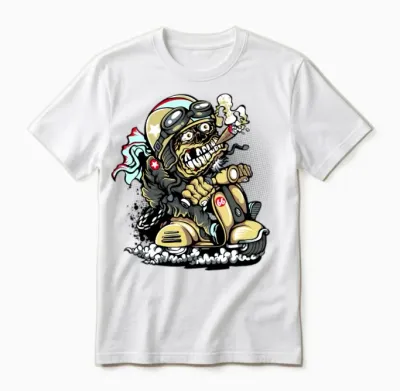 Scooter Funny Unisex T-Shirt - White