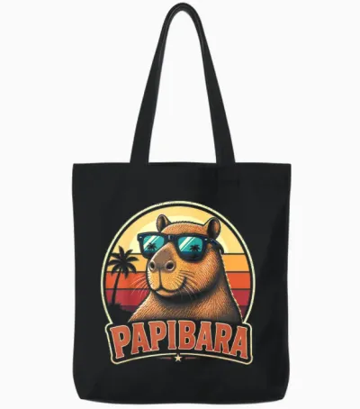 Papa Geschenk Papa Tshirt Vatertag Shirt Herren Lustig Papa Tote Bags - Black