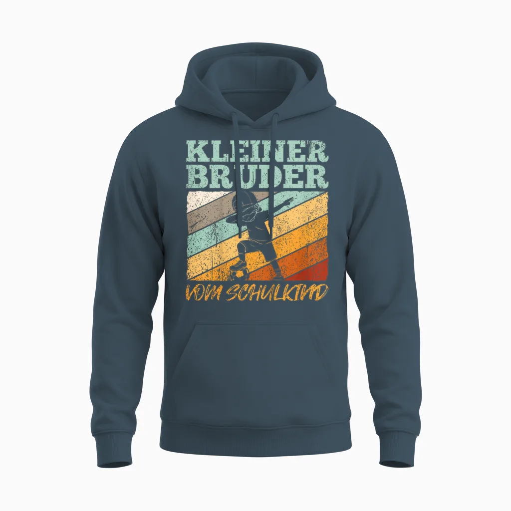Kleiner Bruder Vom Schulkind Schule Schüler Schulstart Unisex Hoodie in Dark Heather