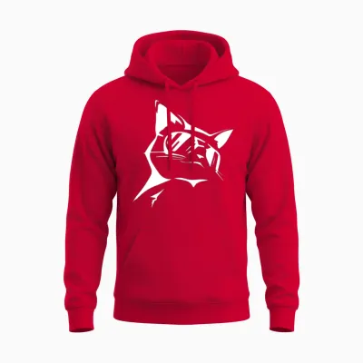 Smart Cat Unisex Hoodie - Red