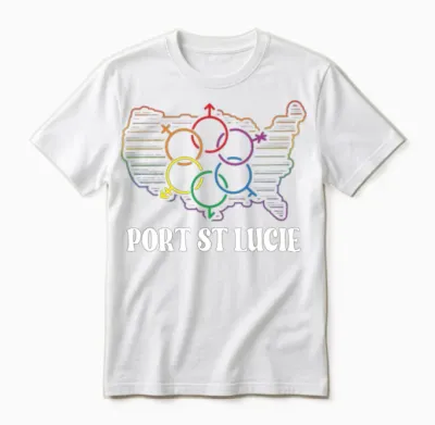 Port St Lucie Pride Month Pride Flag Lgbt Communit Unisex T-Shirt - White