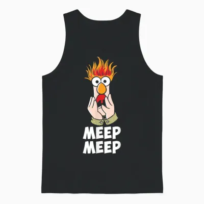 Disney Die Muppets Meep Meep Beaker T-Shirt, Black Unisex Tank Top - Black