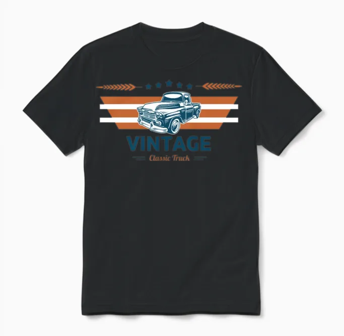Vintage Classic Truck Community Unisex T-Shirt in Black