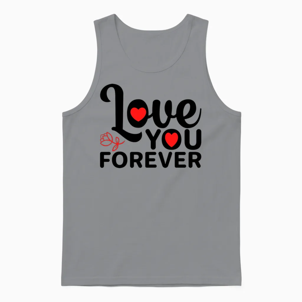 Love You Forever Gif for Her Unisex Tank Top in Sport Grey